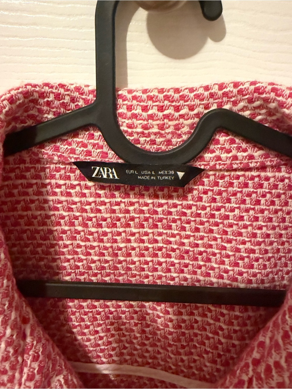 Zara Pink Cropped Tweed Jacket - Picture 3 of 12